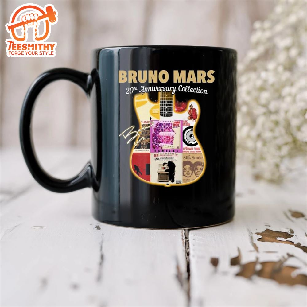 Bruno Mars 20th Anniversary Collection Guitar Signature Mug