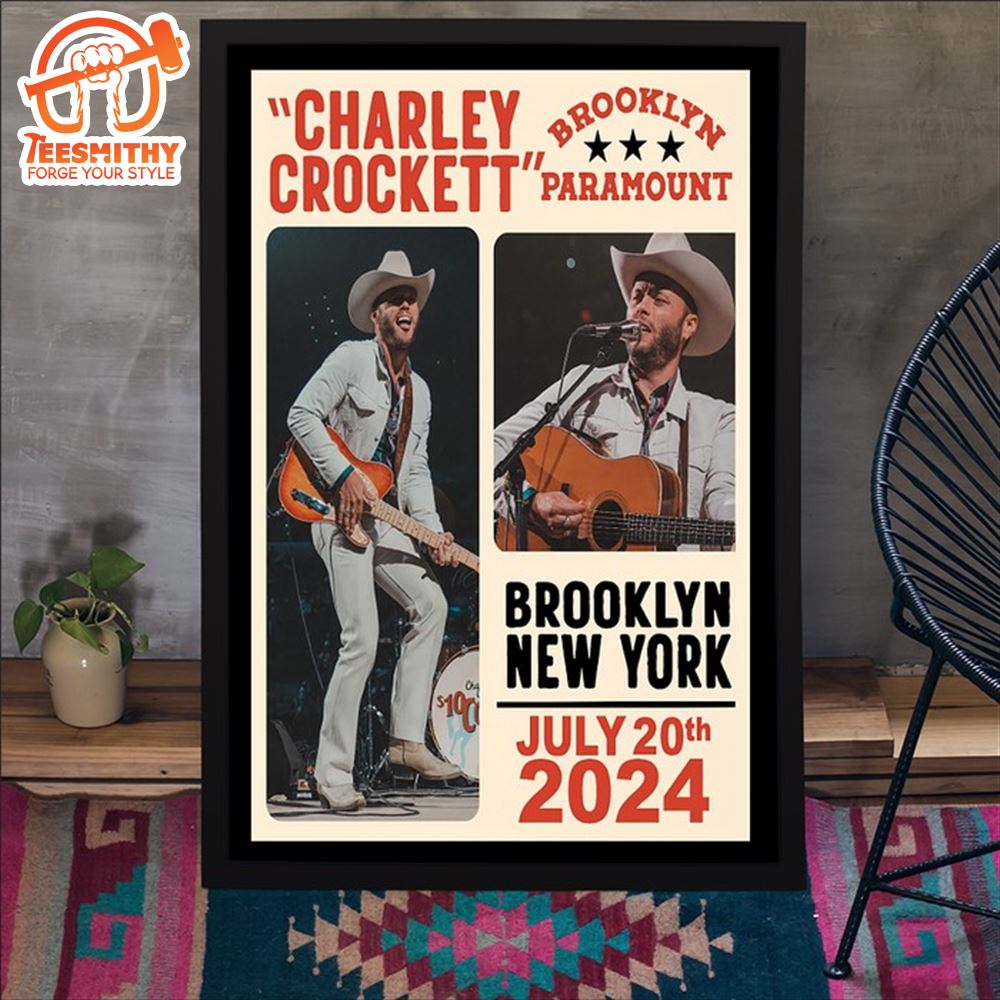 Charley Crockett July 20 2024 Brooklyn Paramount Brooklyn NY Poster Canvas