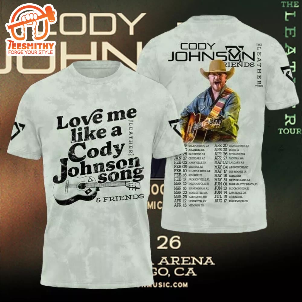 Cody Johnson The Leather Tour 2024 Shirt, Cody Johnson 3D