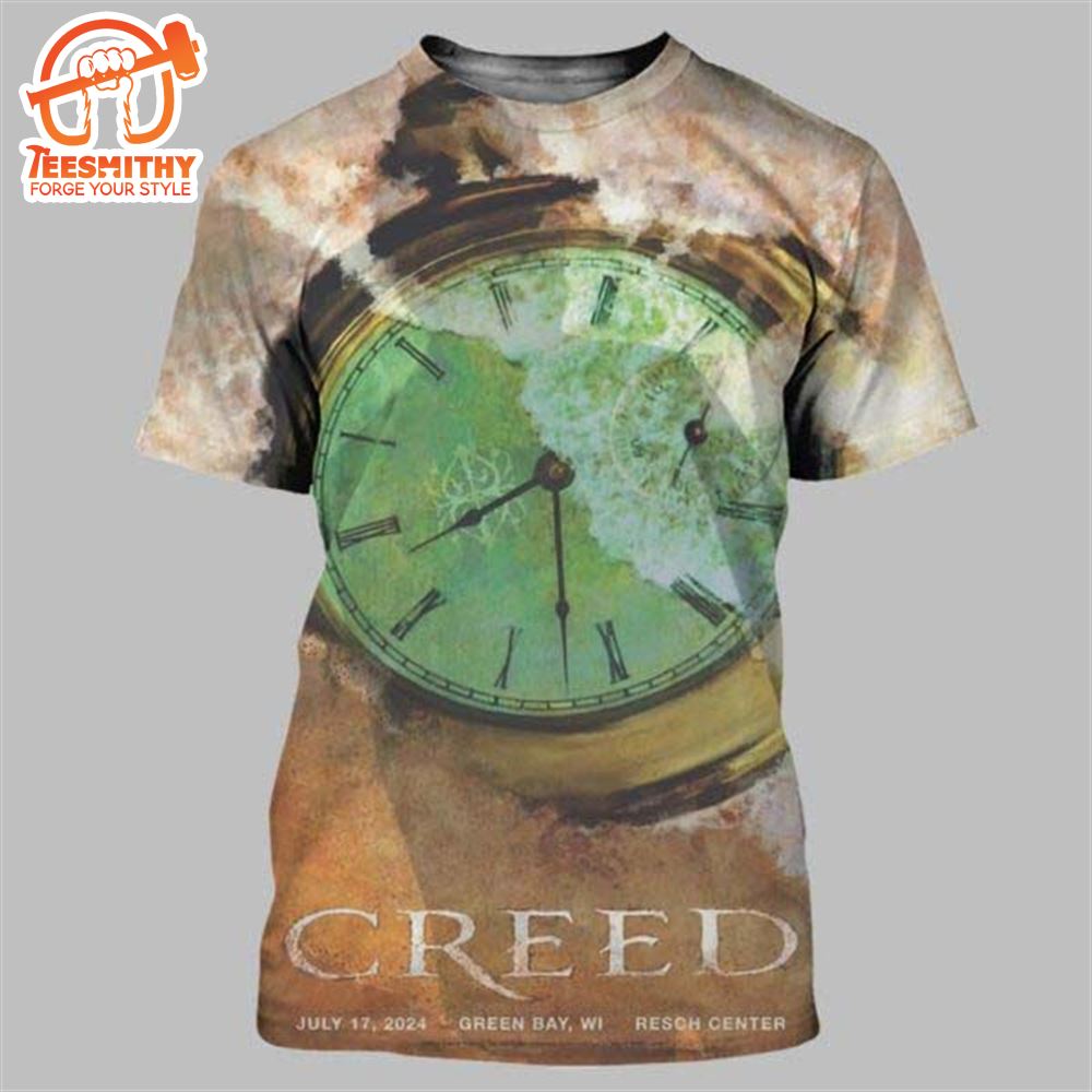 Creed 2024 Tour First For Green Bay WI At Resch Center On July 17 2024 All Over Print Shirt