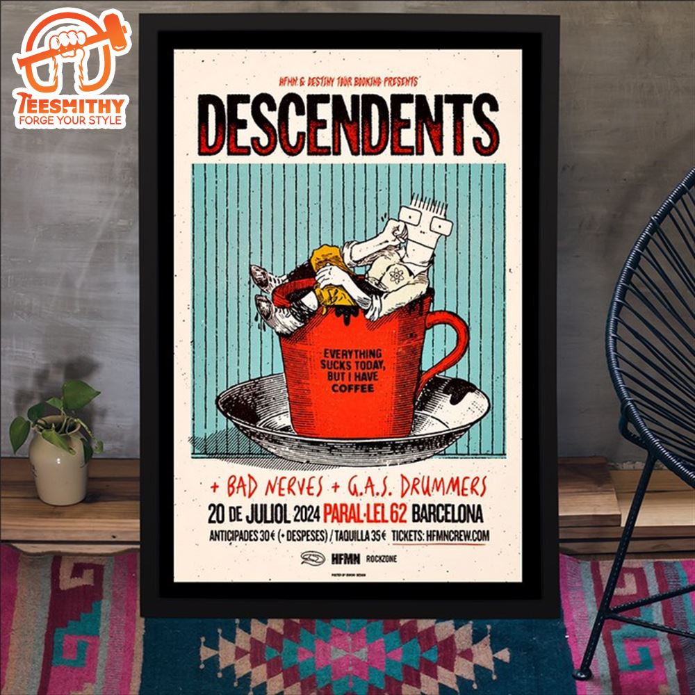 Descendents Jul 20 2024 Para-lel 62 Barcelona Spain Poster