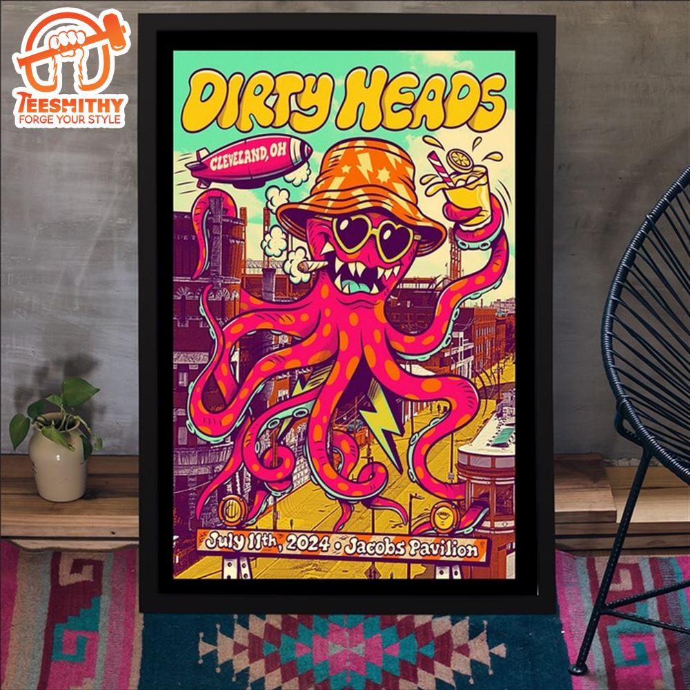 Dirty Heads At Jacobs Pavilion In Cleveland OH On July 11 2024 Poster Canvas