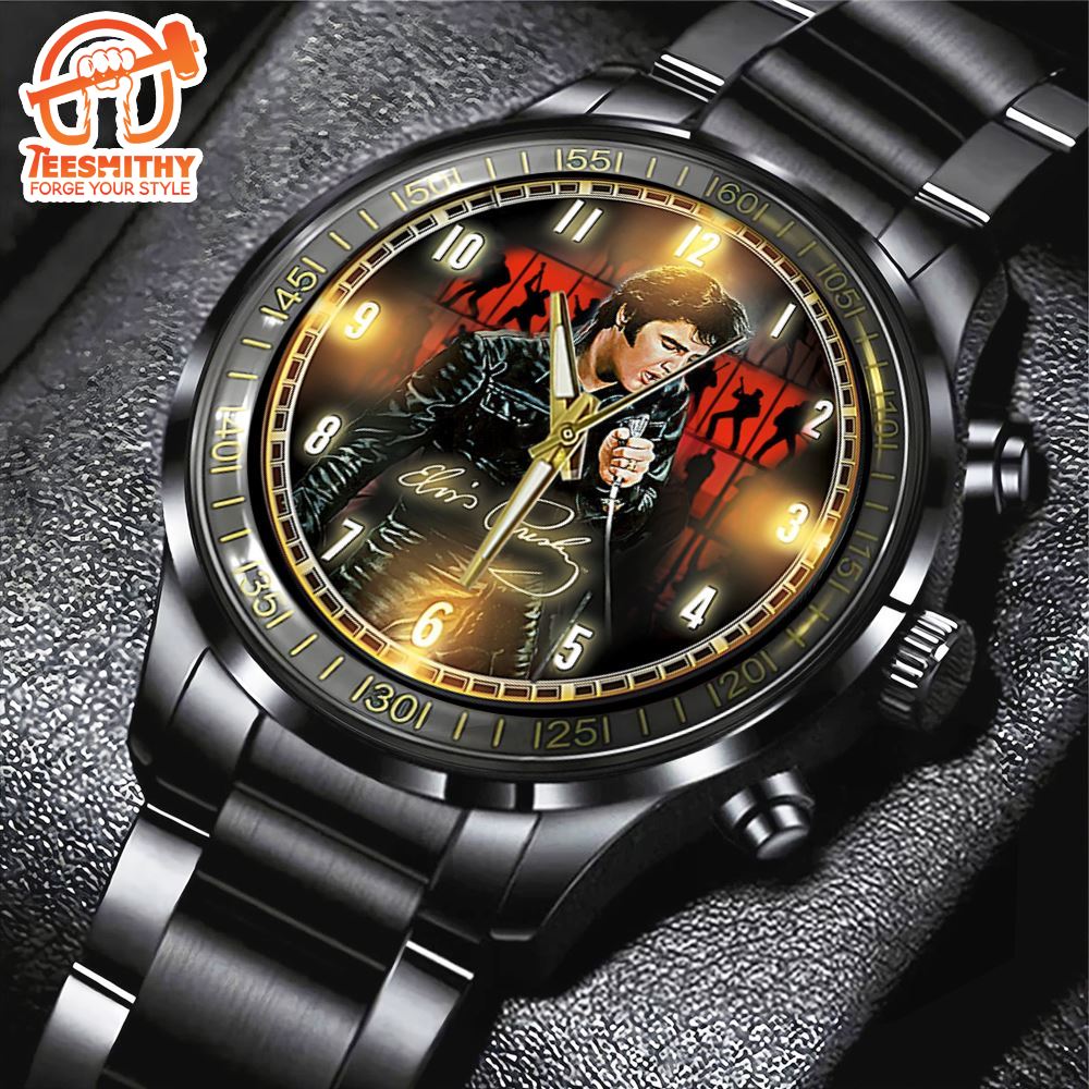 Elvis Presley Rock Music Tour 2024 Black Stainless Steel Watch