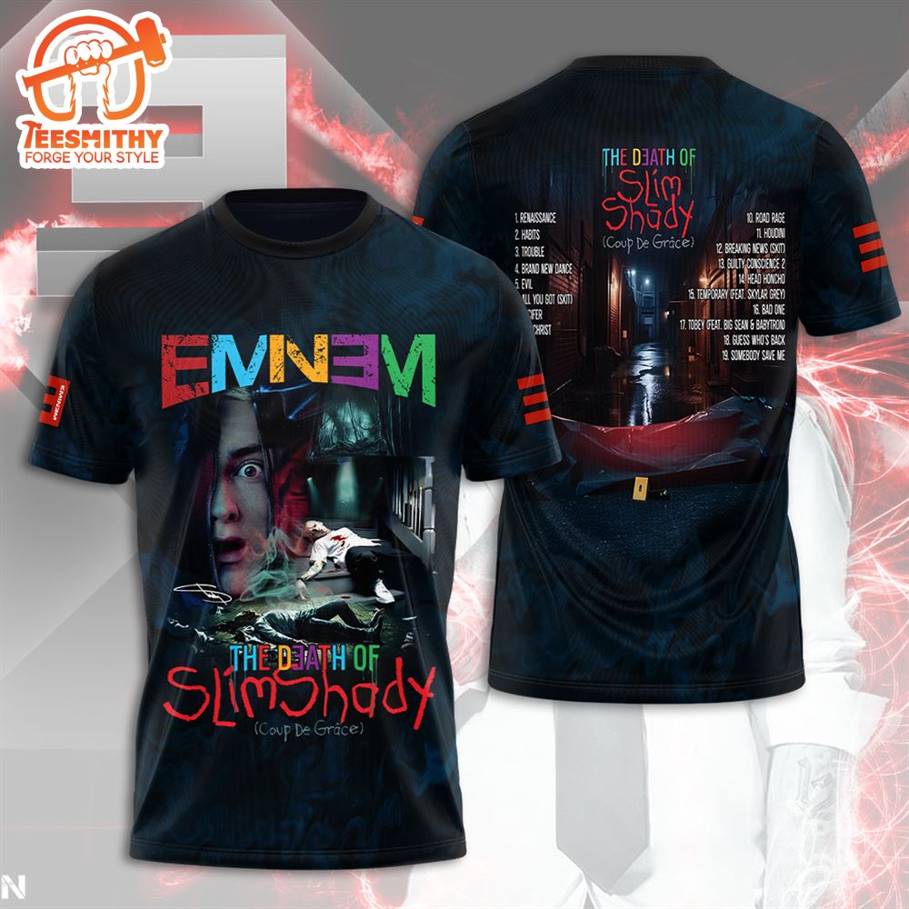 Eminem 3D Of Slim Death Shady Men’s T-shirt Back Print