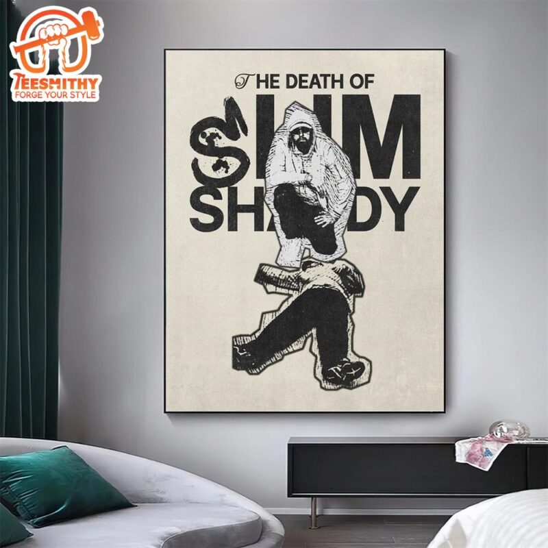 Eminem Annouced Metal Print Of The Death of Slim Shady Gift For Fan Merchandise Canvas