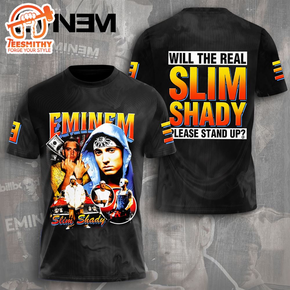 Eminem Rapper – Eminem Slim Shady 2024 3d T-shirt