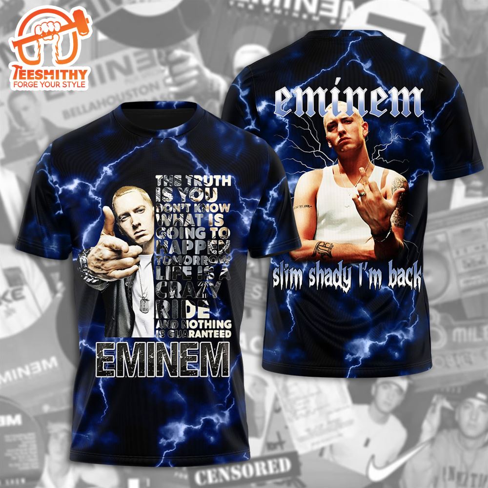 Eminem Slim Shady I’m Back 2024 Blue 3D Shirts