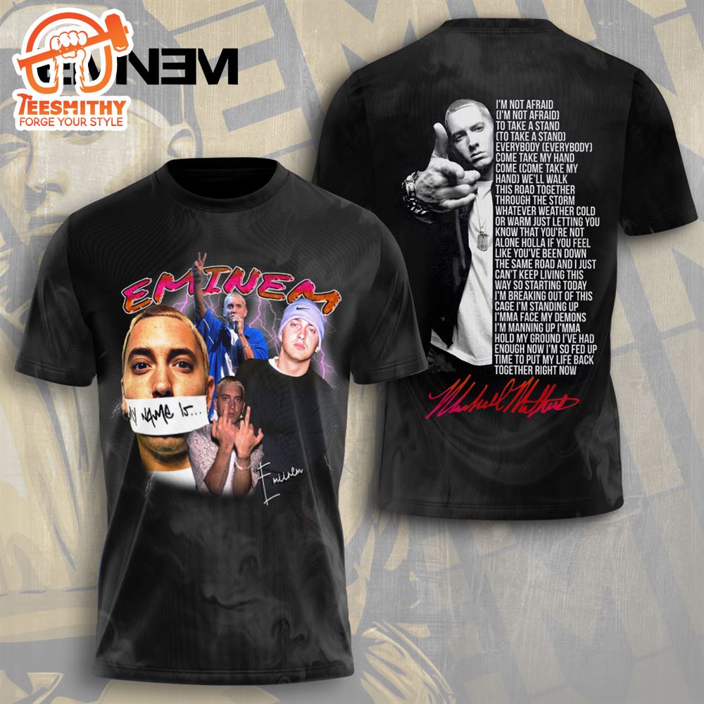 Eminem Tragic Endings Lyrics 3D Shirt