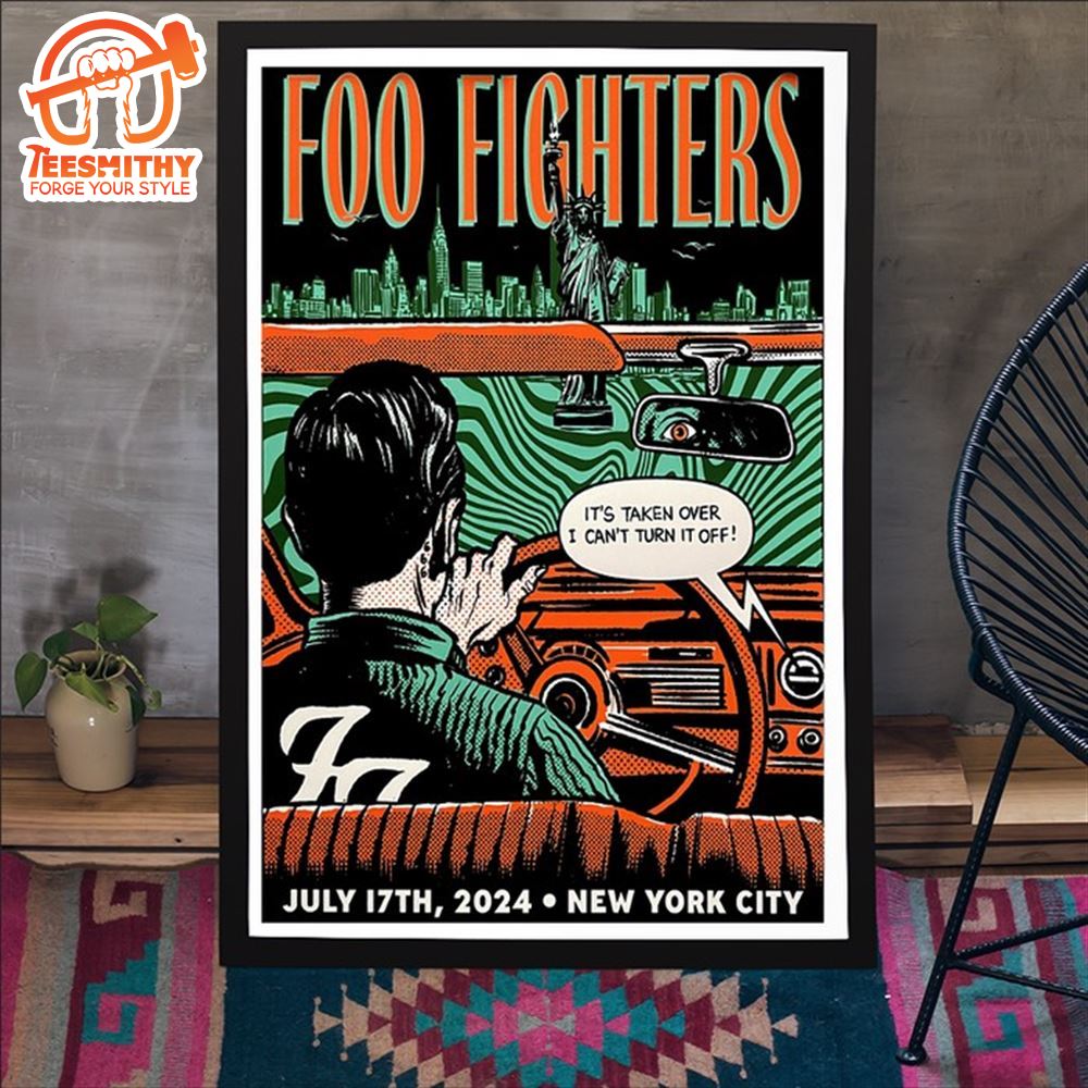 Foo Fighter July 17, 2024 Queens New York City Poster Canvas