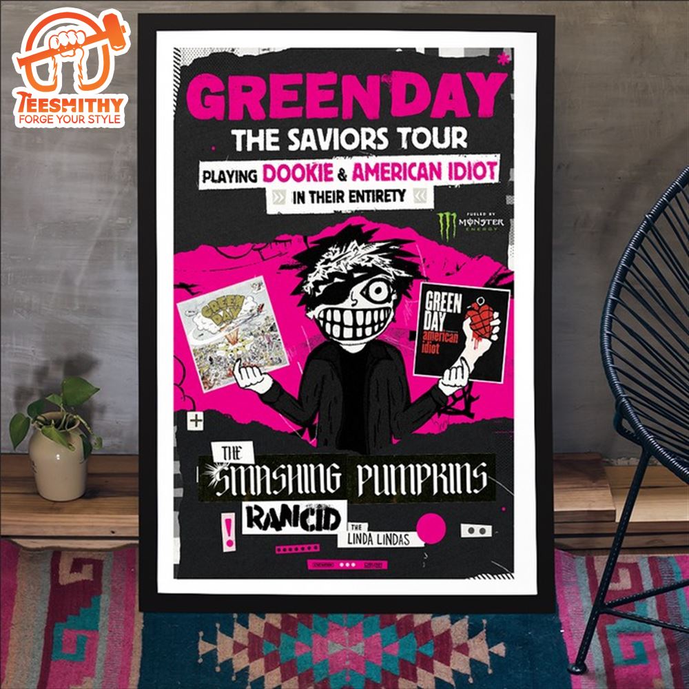 Green Day, The Smashing Pumpkins RANCID North America Tour 2024 Poster