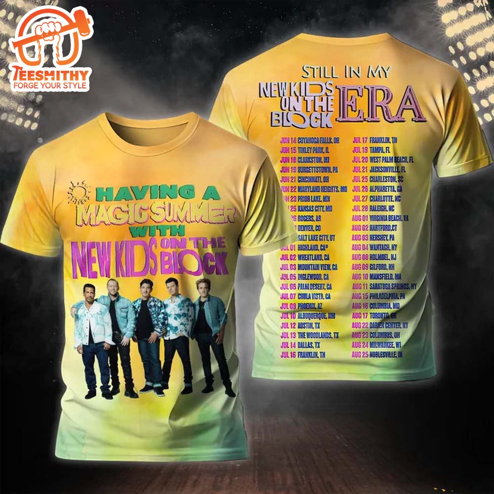 Having A Magic Summer With New Kids On The Block 3D T Shirt