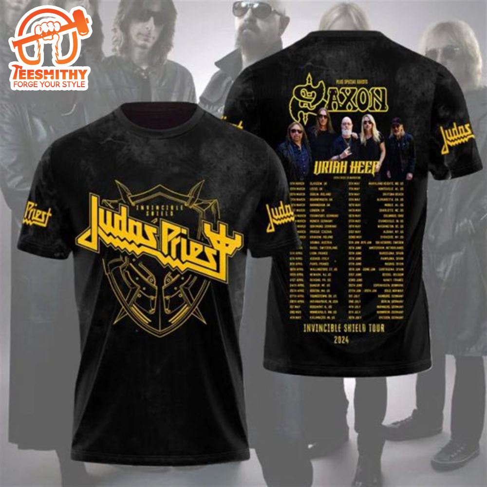 Judas Priest Invincible Shield Tour 2024 3D T-Shirt