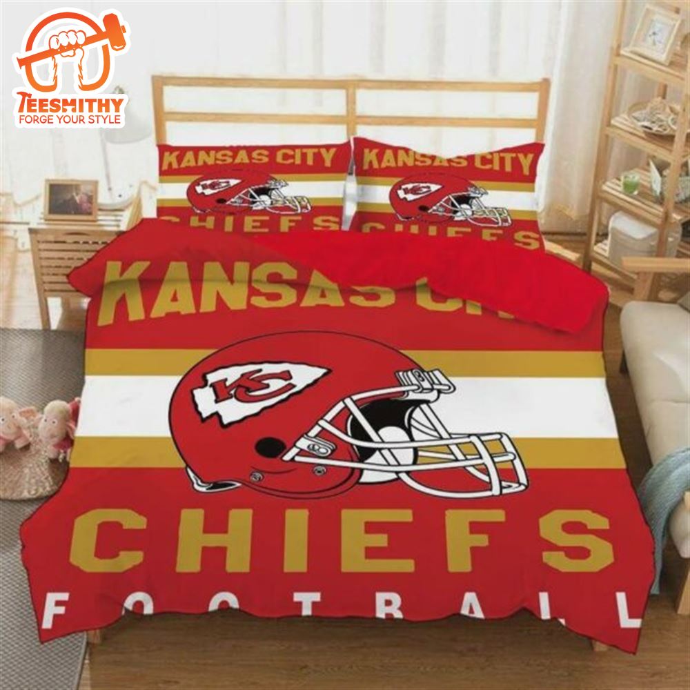 Kansas City Chiefs Nfl #4 Duvet Cover Quilt Cover Pillowcase Bedding Set