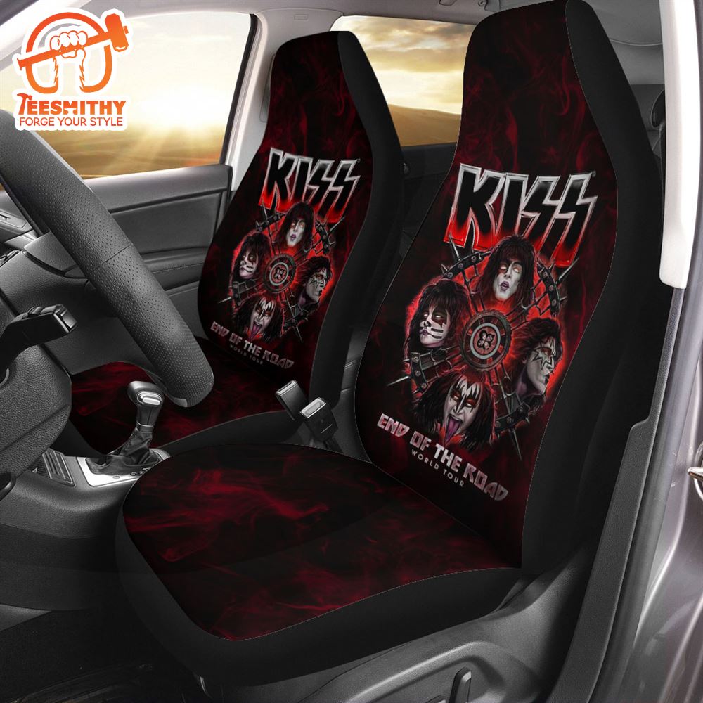 Kiss Band 2PCS Car Seat Cover, Music Car Seat Cover