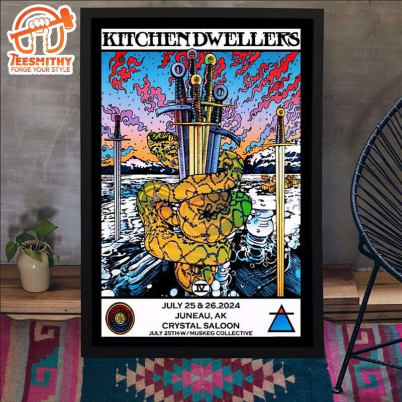 Kitchen Dwellers Jul 25-26 2024 Crystal Saloon Juneau AK Poster Canvas