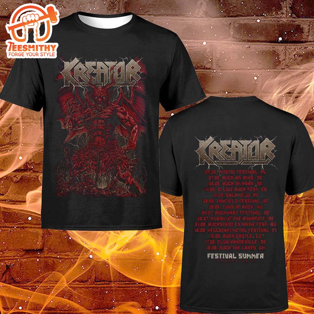 Kreator Festival Summer Europe 2024 Two Sides Unisex T-Shirt