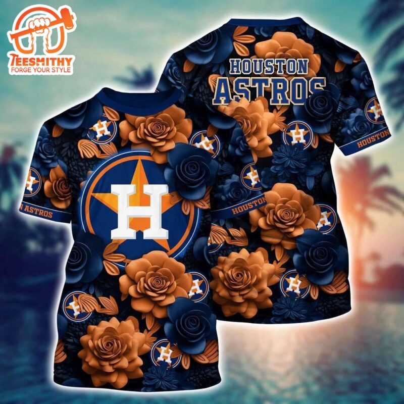 MLB Houston Astros 3D T-Shirt Tropical Trends For Fans Sports