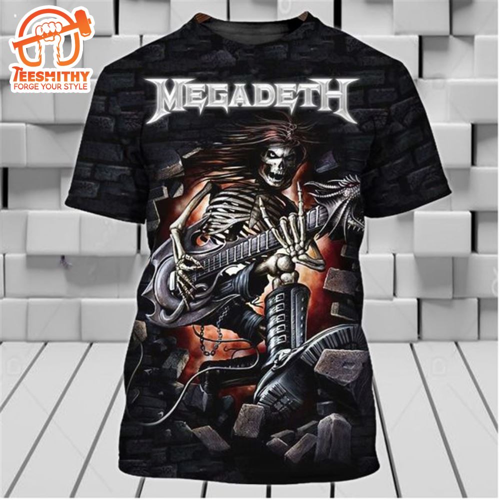 Megadeth Rock Band Wake Up Dead 3D T-Shirt