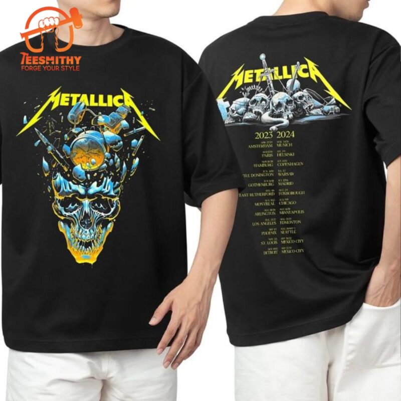 Metallica Band Metal Tour 2023 2024 Event T-Shirt Unisex