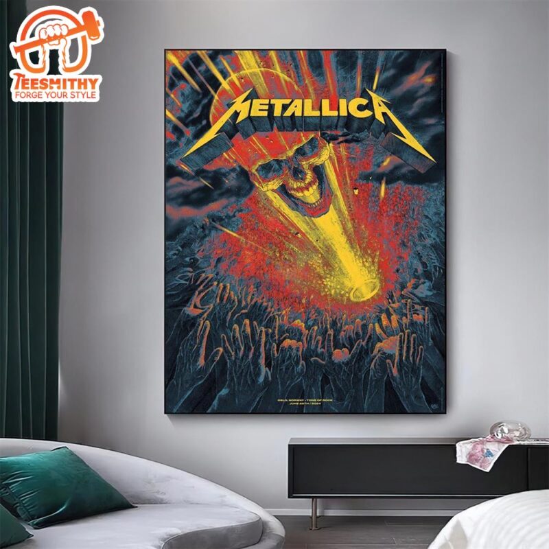 Metallica M72 World Tour Oslo Event Poster From June 26th Poster Canvas