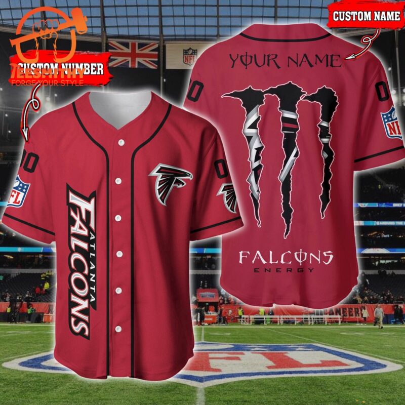 NFL Atlanta Falcons Custom Baseball Jersey Shirt