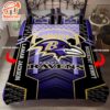 NFL Baltimore Ravens Custom Name Purple Black Bedding Set