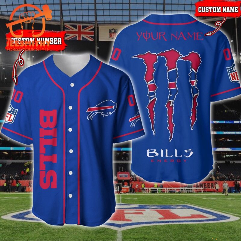 NFL Buffalo Bills Custom Baseball Jersey Shirt