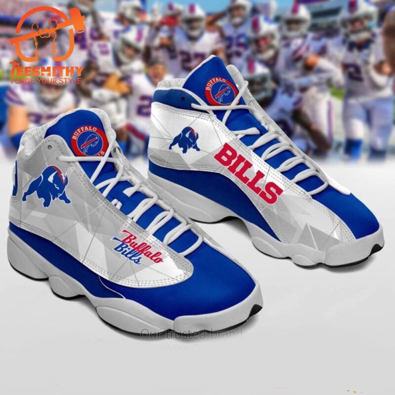 NFL Buffalo Bills Football Blue Grey Air Jordan 13 Shoes