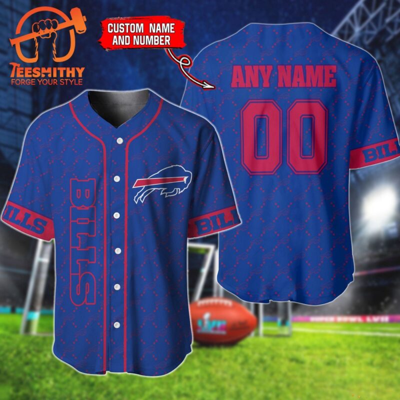 NFL Buffalo Bills Hologram Custom Baseball Jersey Shirt