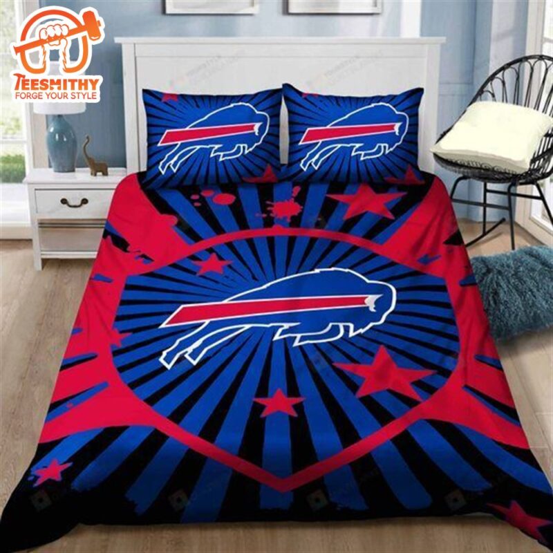NFL Buffalo Bills Royal Blue Red Bedding Set