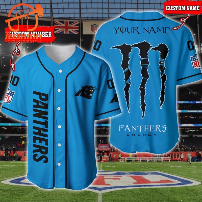 NFL Carolina Panthers Custom Baseball Jersey Shirt