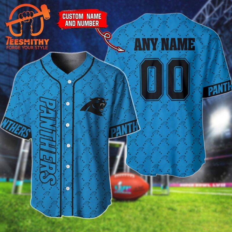 NFL Carolina Panthers Hologram Custom Baseball Jersey Shirt