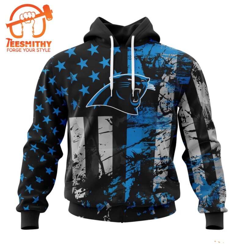 NFL Carolina Panthers Special Classic Grunge American Flag Hoodie