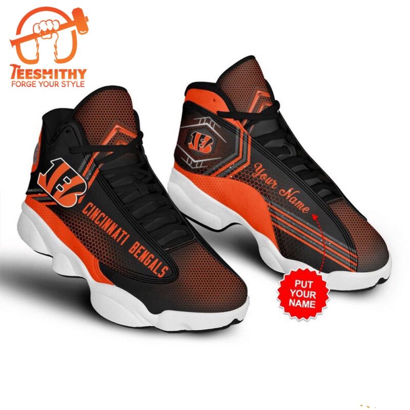 NFL Cincinnati Bengals Custom Name Air Jordan 13 Shoes, JD13 Sport Shoes Sneaker