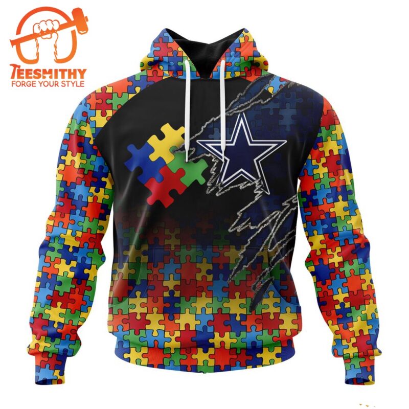 NFL Dallas Cowboys Autism Awareness Design Custom Hoodie