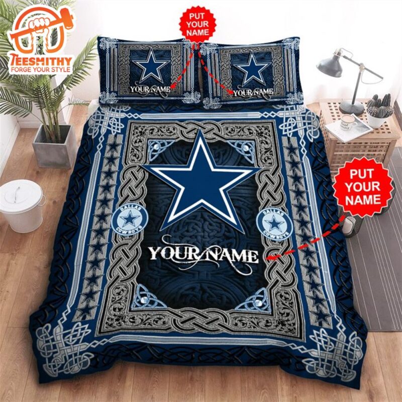 NFL Dallas Cowboys Custom Name Magic Carpet Bedding Set
