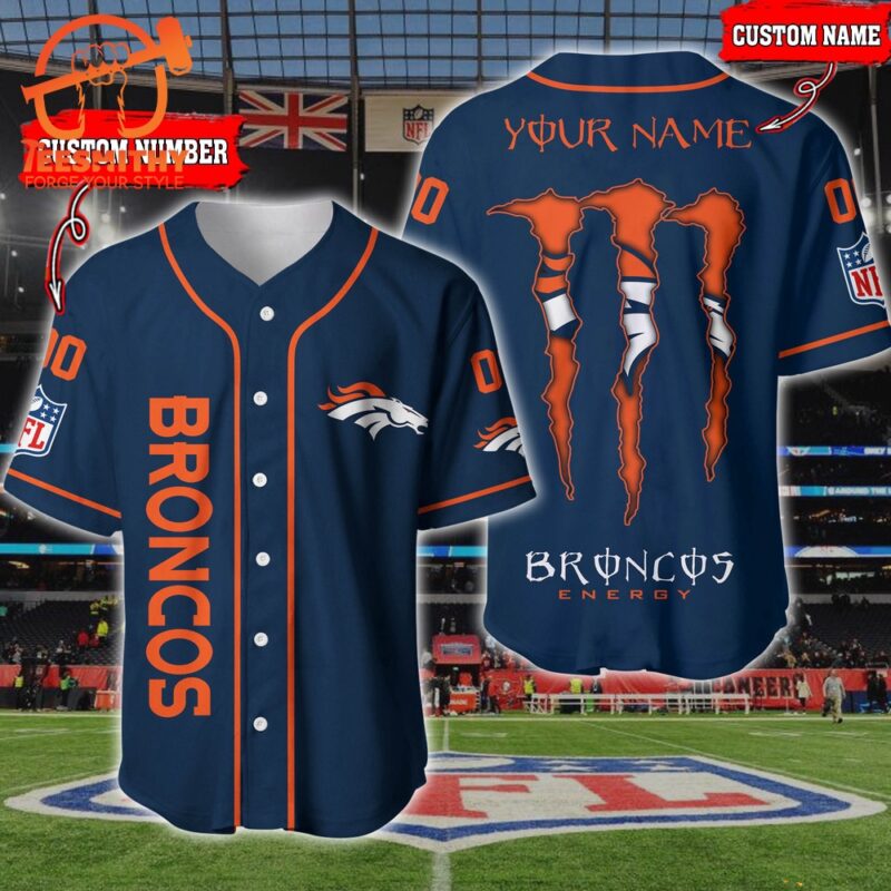 NFL Denver Broncos Custom Baseball Jersey Shirt