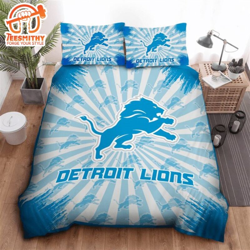 NFL Detroit Lions Light Blue Bedding Set
