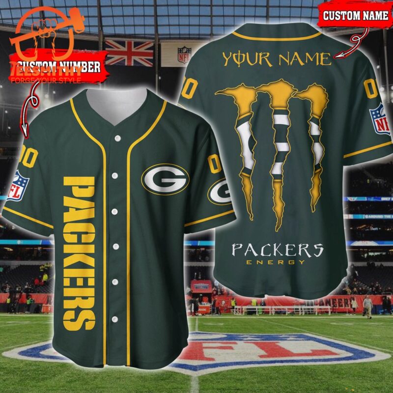 NFL Green Bay Packers Custom Baseball Jersey Shirt