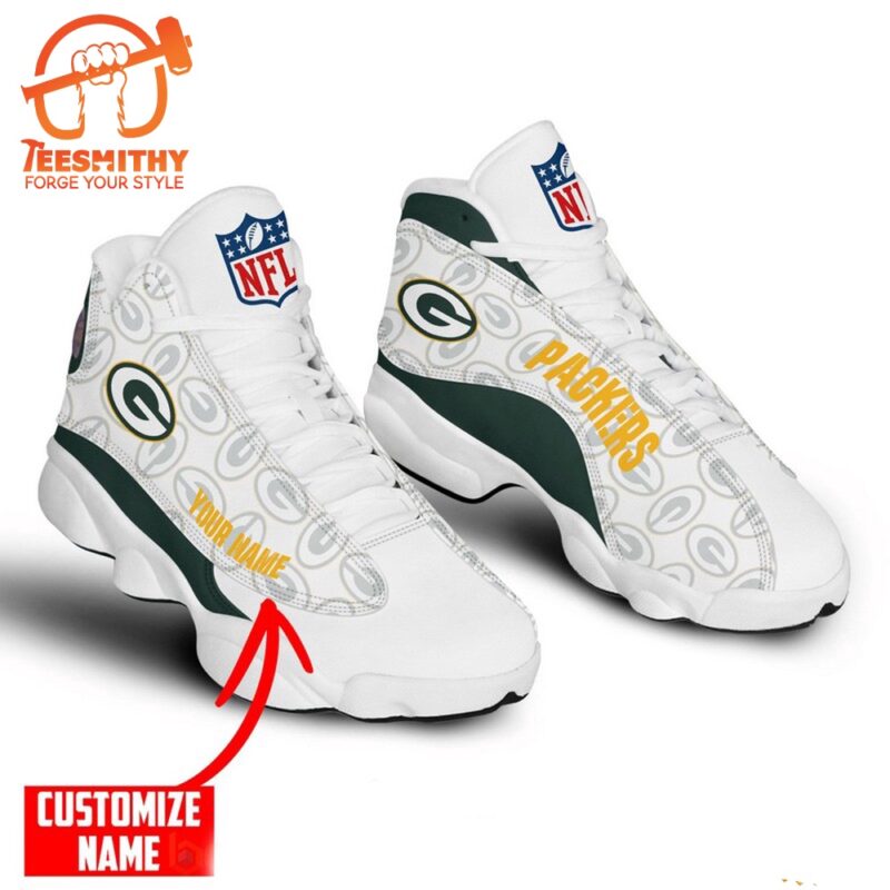 NFL Green Bay Packers Custom Name Air Jordan 13 Shoes