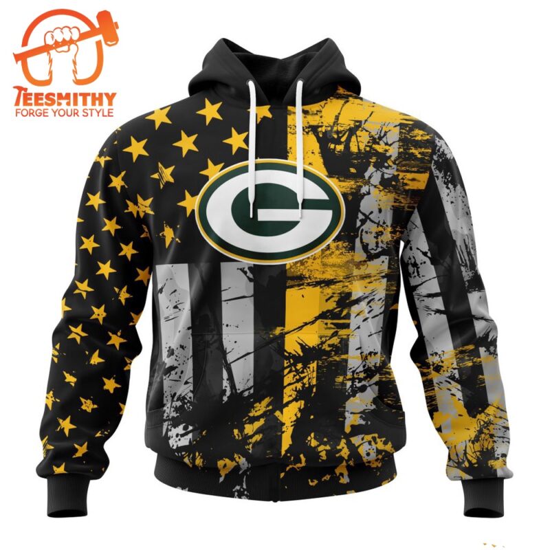 NFL Green Bay Packers Special Classic Grunge American Flag Hoodie
