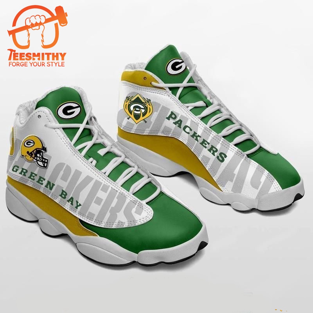 NFL Green Bay Packers Team Big Logo Teams Air Jordan 13 Sneaker Shoes