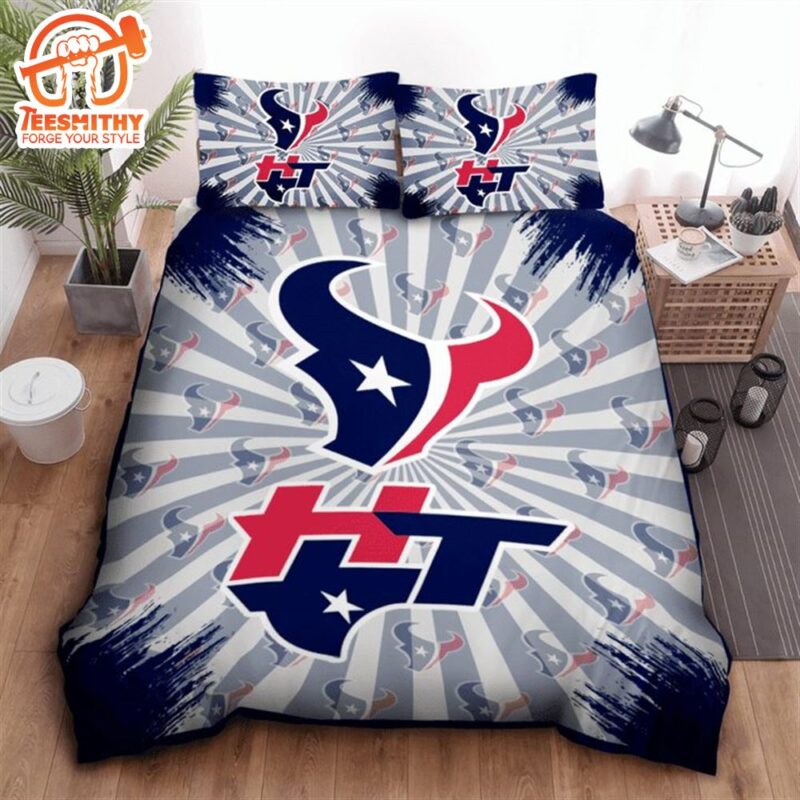 NFL Houston Texans Blue Grey Bedding Set