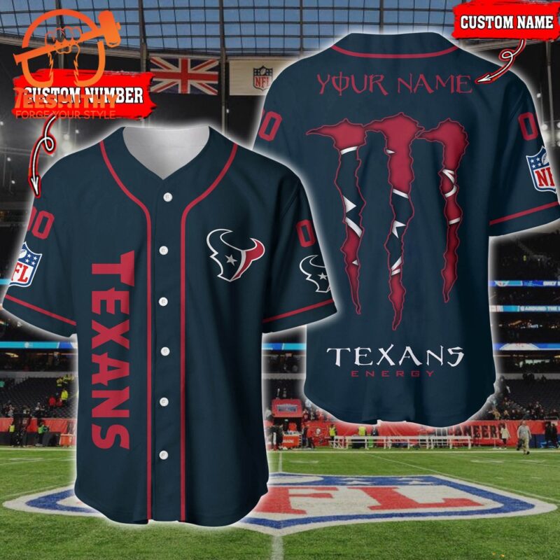 NFL Houston Texans Custom Baseball Jersey Shirt