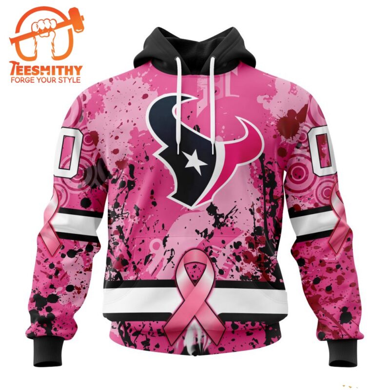 NFL Houston Texans I Pink I Can In October We Wear Pink Breast Cancer Hoodie