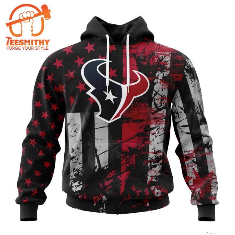 NFL Houston Texans Special Classic Grunge American Flag Hoodie