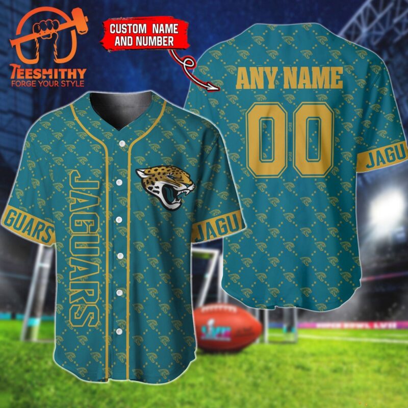 NFL Jacksonville Jaguars Hologram Custom Baseball Jersey Shirt