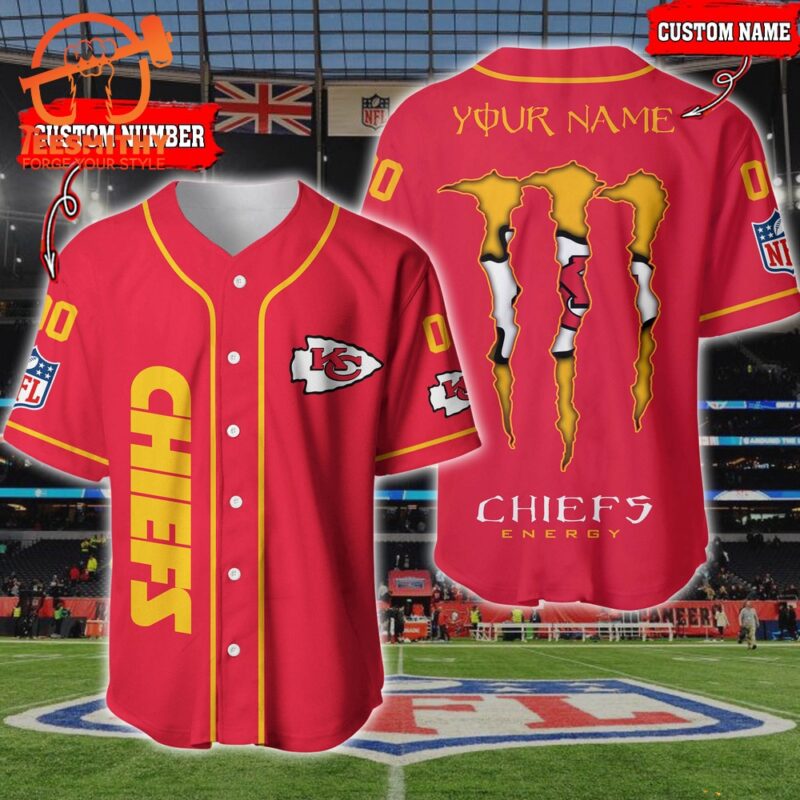 NFL Kansas City Chiefs Custom Baseball Jersey Shirt