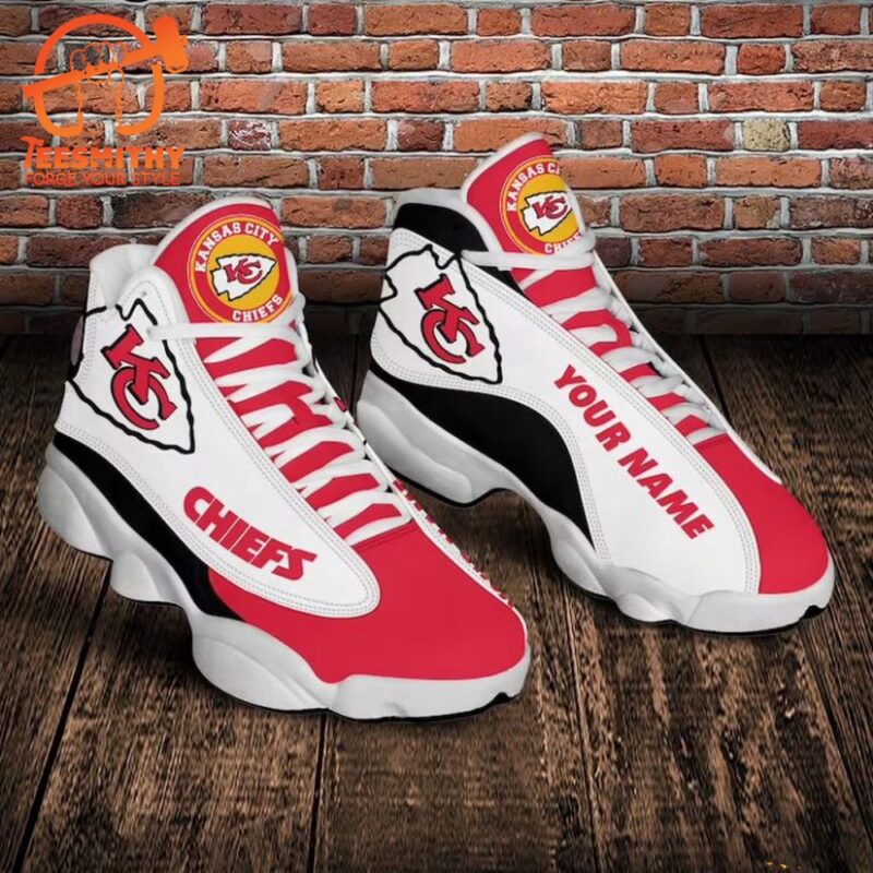 NFL Kansas City Chiefs Custom Name Air Jordan 13 Shoes, JD13 Sport Shoes