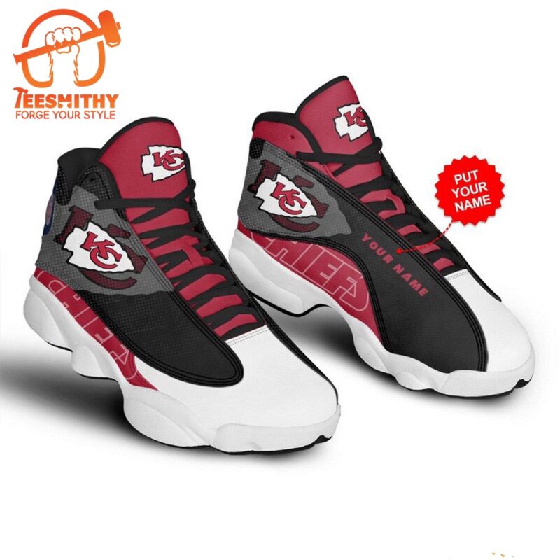 NFL Kansas City Chiefs Logo Design Air Jordan 13 Shoes